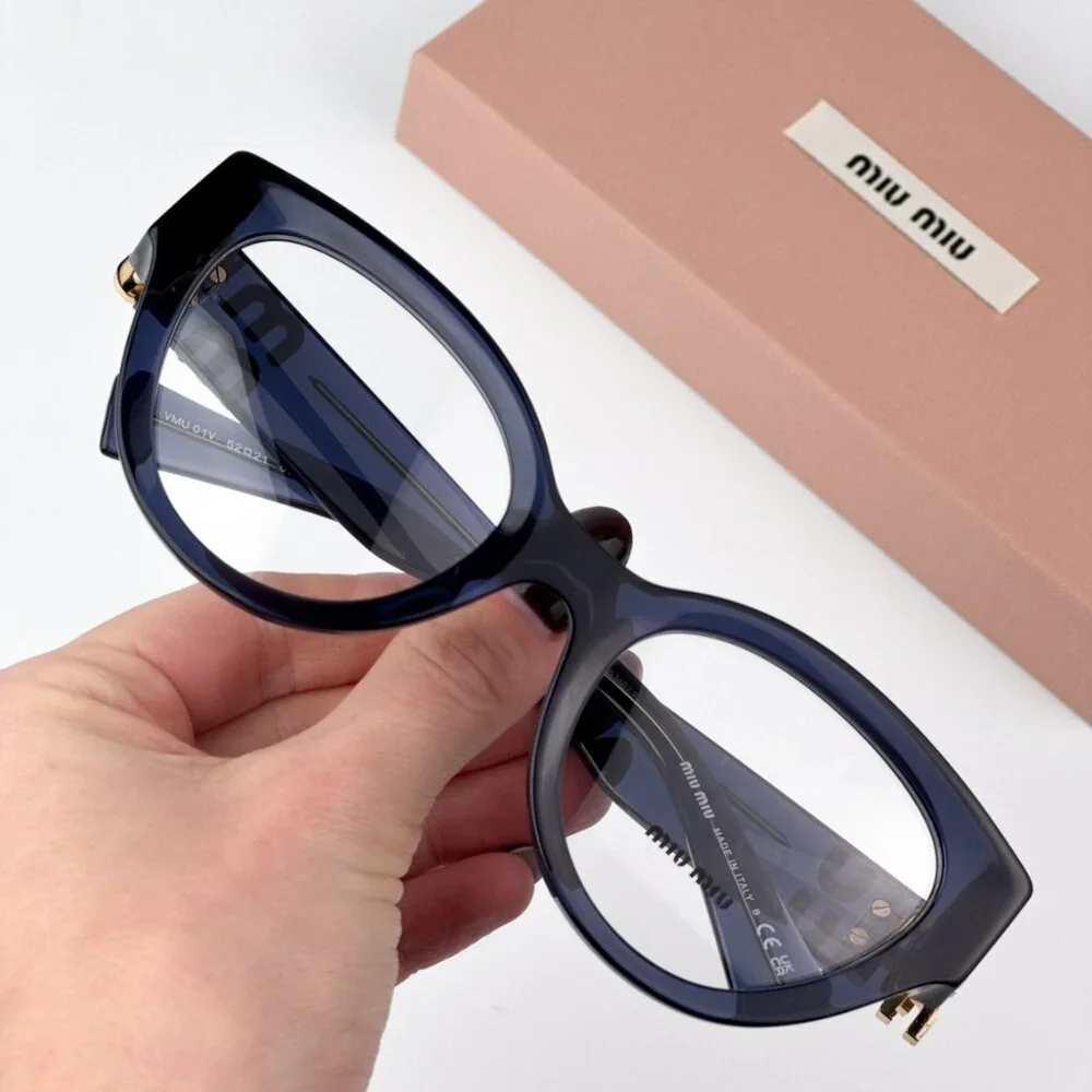 Miu Miu MU01VV 08Q1O1 BRAND NEW Eyeglasses Dark Blue Women